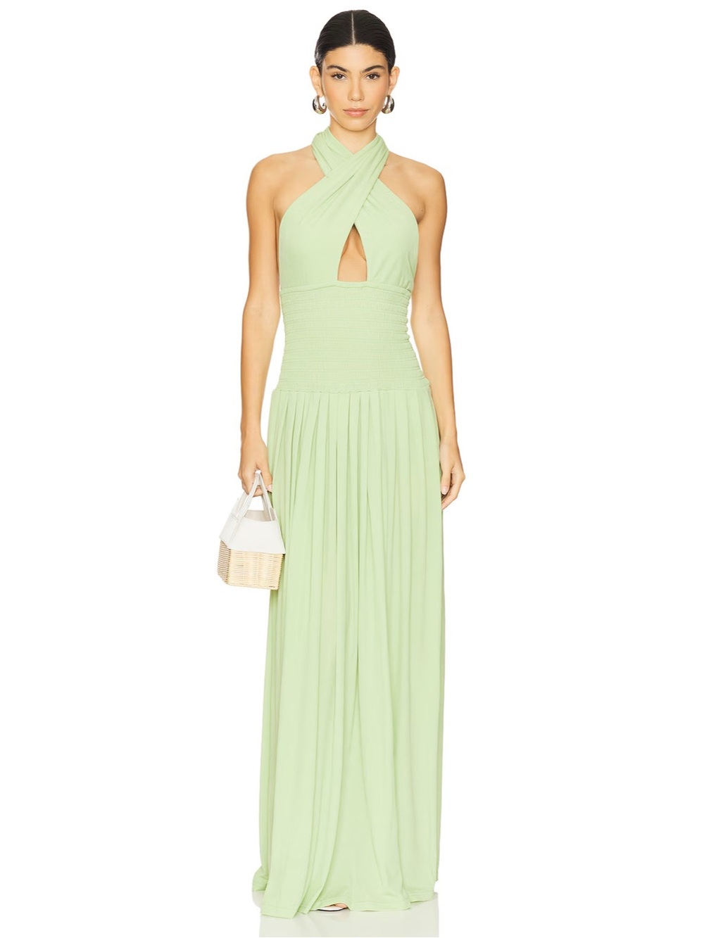 NWT OW Collection x REVOLVE Rhea Maxi Dress in Pear Green Lime Bright Neon
